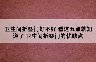 卫生间折叠门好不好 看这五点就知道了 卫生间折叠门的优缺点